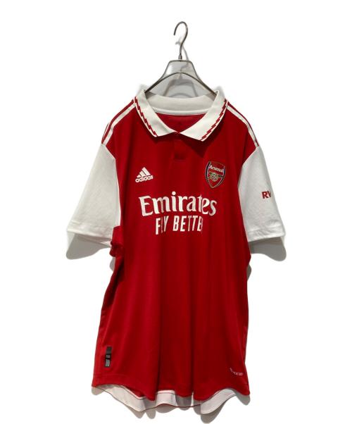 adidas（アディダス）adidas (アディダス) ゲームシャツ レッド サイズ:２XLの古着・服飾アイテム