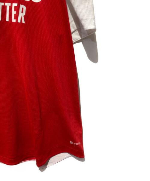 adidas（アディダス）adidas (アディダス) ゲームシャツ レッド サイズ:２XLの古着・服飾アイテム