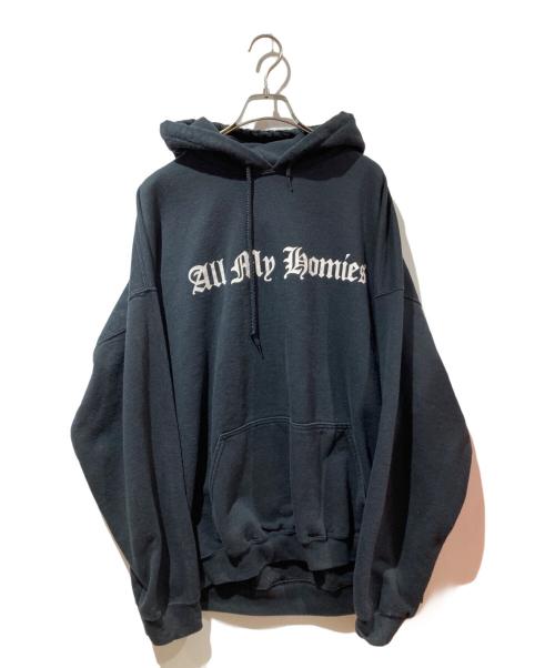 ALL MY HOMIES（オールマイホーミーズ）all my homies (オールマイホーミーズ) パーカー ブラック サイズ:XLの古着・服飾アイテム