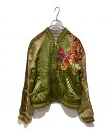 六無人（ロクブジン）の古着「リバーシブルスカジャン」｜オリーブ