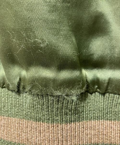 六無人（ロクブジン）六無人 (ロクブジン) リバーシブルスカジャン オリーブ サイズ:Sの古着・服飾アイテム