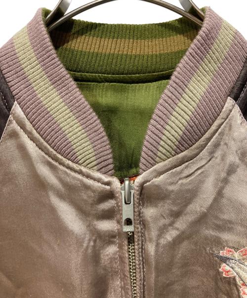 六無人（ロクブジン）六無人 (ロクブジン) リバーシブルスカジャン オリーブ サイズ:Sの古着・服飾アイテム