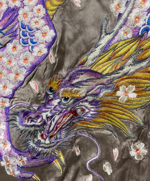 六無人（ロクブジン）六無人 (ロクブジン) リバーシブルスカジャン オリーブ サイズ:Sの古着・服飾アイテム