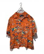 POLO RALPH LAURENポロ・ラルフローレン）の古着「フィッシングアロハシャツ」｜オレンジ