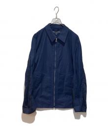 COMME des GARCONS HOMME（コムデギャルソン オム）の古着「綿ストレッチ ツイル カモ切替 ジップ ブルゾン」｜ネイビー