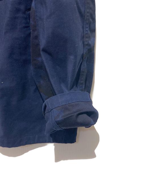 COMME des GARCONS HOMME（コムデギャルソン オム）COMME des GARCONS HOMME (コムデギャルソン オム) 綿ストレッチ ツイル カモ切替 ジップ ブルゾン ネイビー サイズ:Mの古着・服飾アイテム