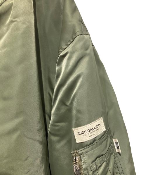 RUDE GALLERY（ルードギャラリー）RUDE GALLERY (ルードギャラリー) MA-1フライトジャケット グリーン サイズ:４の古着・服飾アイテム