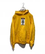 BlackEyePatchブラックアイパッチ）の古着「ロゴ刺繍パーカー」｜イエロー