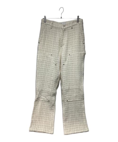 ICE & TECHNO（アイスアンドテクノ）ICE & TECHNO (アイスアンドテクノ) C TWEED DOUBLE KNEE PANTS アイボリー サイズ:M 未使用品の古着・服飾アイテム