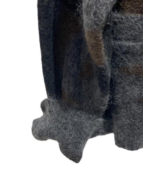 SKIN（スキン）SKIN (スキン) DEEP TRIBAL CAMO CARDIGAN グレー×ブラウン サイズ:XLの古着・服飾アイテム