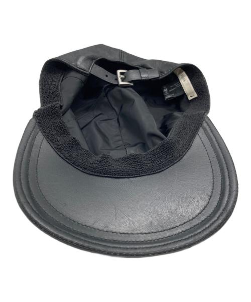 PRADA（プラダ）PRADA (プラダ) レザーキャップ ブラウン サイズ:Mの古着・服飾アイテム