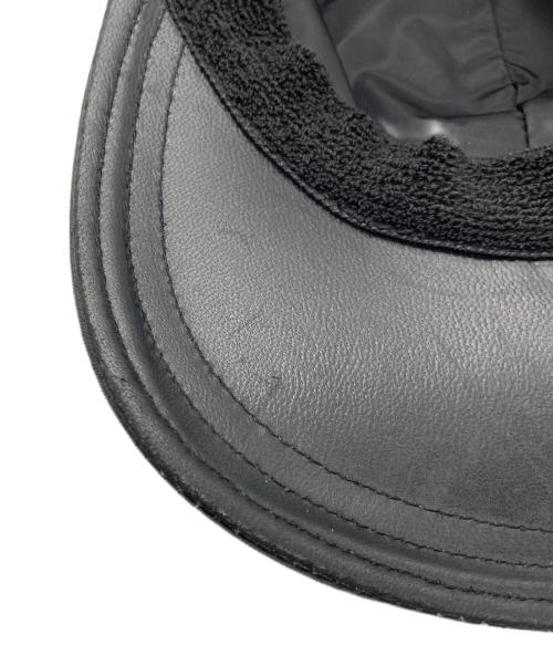 PRADA（プラダ）PRADA (プラダ) レザーキャップ ブラウン サイズ:Mの古着・服飾アイテム