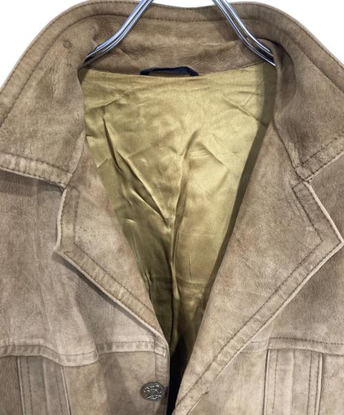 Aleksander（アレキサンダー）Aleksander (アレキサンダー) レザージャケット ベージュ サイズ:54の古着・服飾アイテム