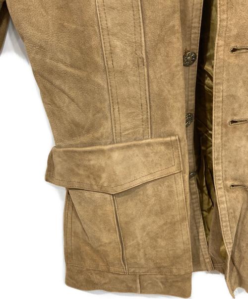 Aleksander（アレキサンダー）Aleksander (アレキサンダー) レザージャケット ベージュ サイズ:54の古着・服飾アイテム