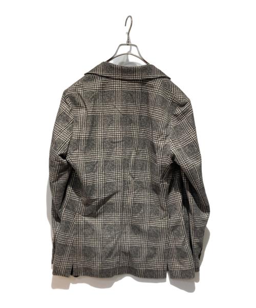 CIRCOLO 1901（チルコロ1901）Circolo 1901 (チルコロ1901) グレンチェック プリント カシミヤタッチ コットン ジャージーテーラードジャケット グレー サイズ:50の古着・服飾アイテム