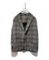 Circolo 1901（チルコロ1901）の古着「グレンチェック プリント カシミヤタッチ コットン ジャージーテーラードジャケット」｜グレー