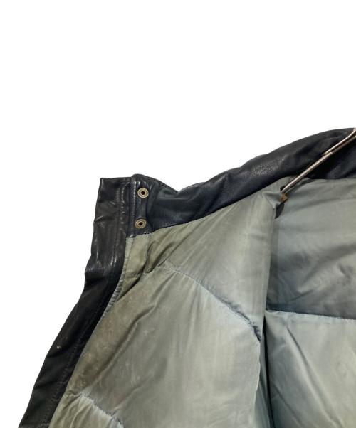 Eddie Bauer（エディーバウアー）Eddie Bauer (エディーバウアー) ダウンレザージャケット ブラック サイズ:XLの古着・服飾アイテム