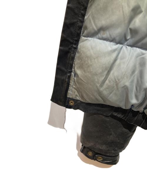 Eddie Bauer（エディーバウアー）Eddie Bauer (エディーバウアー) ダウンレザージャケット ブラック サイズ:XLの古着・服飾アイテム