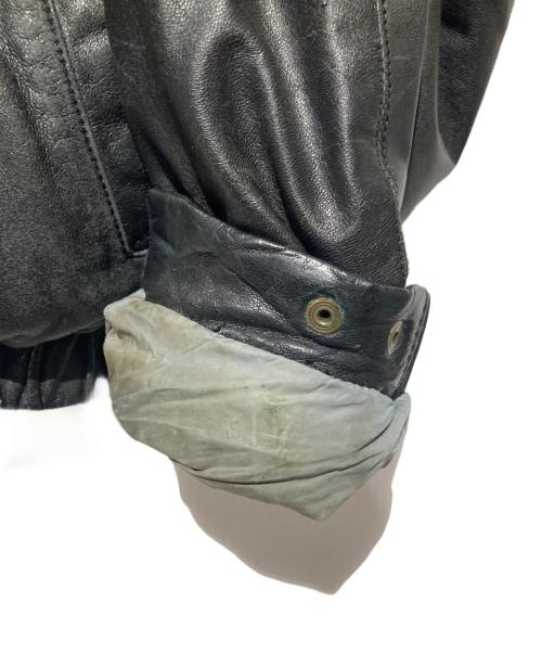 Eddie Bauer（エディーバウアー）Eddie Bauer (エディーバウアー) ダウンレザージャケット ブラック サイズ:XLの古着・服飾アイテム