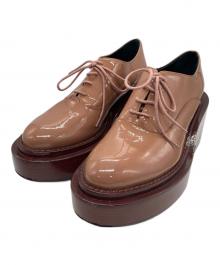 MM6 Maison Margiela（エムエムシックスメゾンマルジェラ）の古着「パテントボリュームソールシューズ」｜ピンク