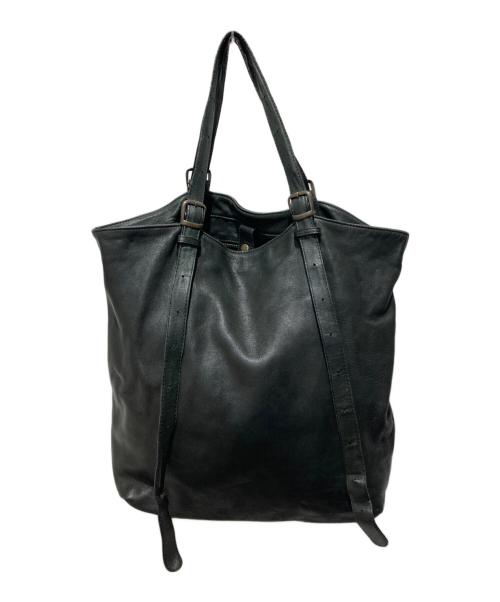 Maison Margiela（メゾンマルジェラ）Maison Margiela (メゾンマルジェラ) レザートートバッグ ブラックの古着・服飾アイテム