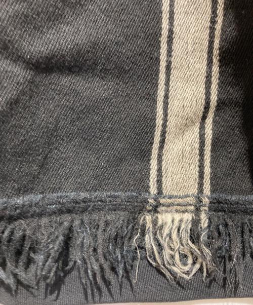 DRIES VAN NOTEN（ドリスヴァンノッテン）DRIES VAN NOTEN (ドリスヴァンノッテン) フリンジストライプスウェット ブラック サイズ:Sの古着・服飾アイテム