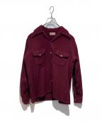 Manhattanマンハッタン）の古着「オープンカラーシャツ」｜ボルドー