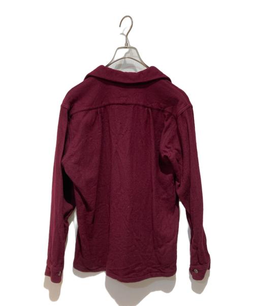 Manhattan（マンハッタン）Manhattan (マンハッタン) オープンカラーシャツ ボルドー サイズ:2の古着・服飾アイテム