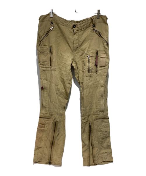 POLO RALPH LAUREN（ポロ・ラルフローレン）POLO RALPH LAUREN (ポロ・ラルフローレン) リネンパラシュートパンツ カーキ サイズ:W40の古着・服飾アイテム
