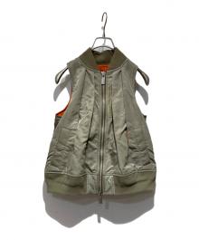 sacai（サカイ）の古着「Nylon Twill Vest」｜グリーン