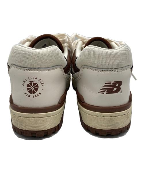 NEW BALANCE（ニューバランス）NEW BALANCE (ニューバランス) Aime Leon Dore (エメ レオン ドレ) コラボスニーカー ホワイト×ブラウン サイズ:26.5の古着・服飾アイテム