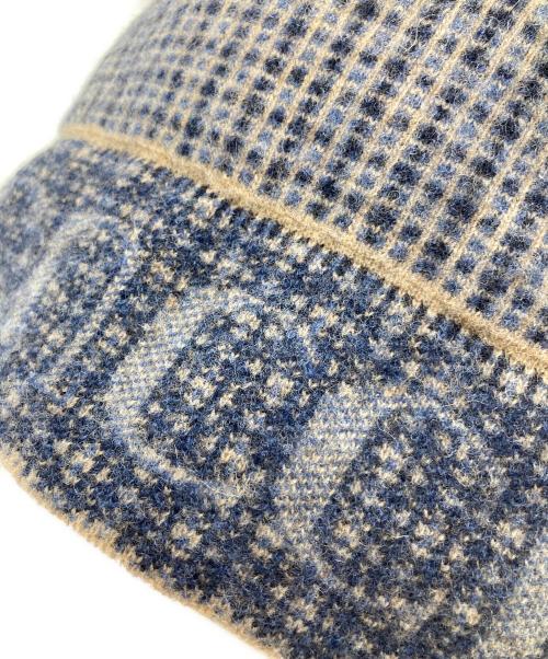 GUCCI（グッチ）GUCCI (グッチ) Wool Check Hat グレー サイズ:Mの古着・服飾アイテム