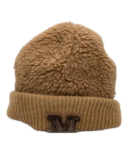 MaxMara（マックスマーラ）MaxMara (マックスマーラ) テディニットキャップ ブラウンの古着・服飾アイテム