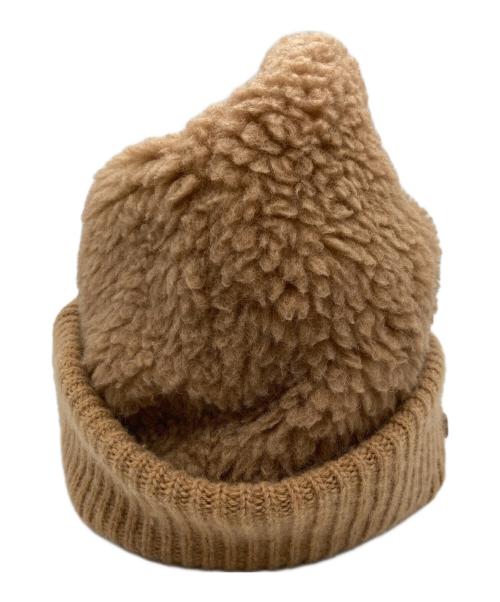 MaxMara（マックスマーラ）MaxMara (マックスマーラ) テディニットキャップ ブラウンの古着・服飾アイテム