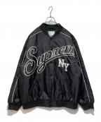 SUPREMEシュプリーム）の古着「Contrast Script Varsity Jacket」｜ブラック