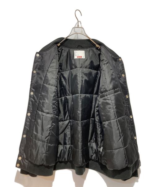 SUPREME（シュプリーム）Supreme (シュプリーム) Contrast Script Varsity Jacket ブラック サイズ:XLの古着・服飾アイテム