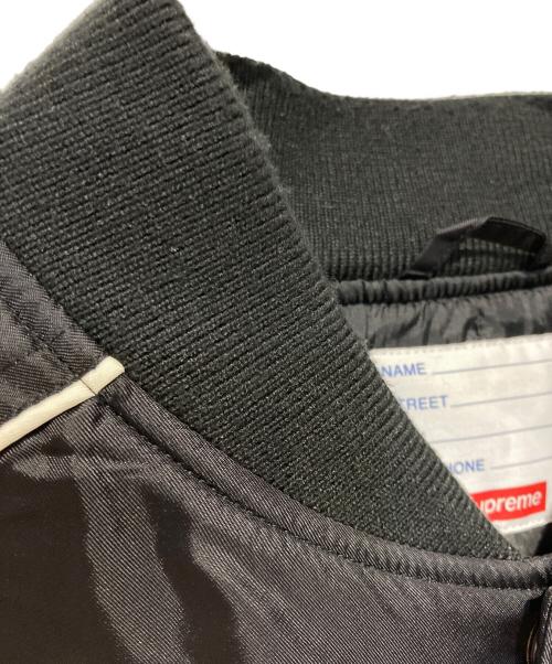SUPREME（シュプリーム）Supreme (シュプリーム) Contrast Script Varsity Jacket ブラック サイズ:XLの古着・服飾アイテム