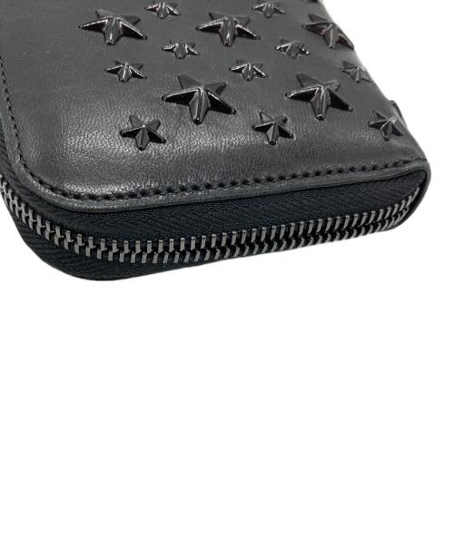 JIMMY CHOO（ジミーチュウ）JIMMY CHOO (ジミーチュウ) スタースタッズウォレット ブラックの古着・服飾アイテム