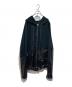GREG LAUREN（グレッグローレン）の古着「50/50 Black Leather Zip Hoodie」｜ブラック