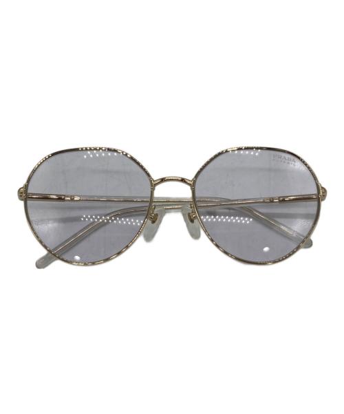 PRADA（プラダ）PRADA (プラダ) サングラス ゴールド サイズ:58□19の古着・服飾アイテム