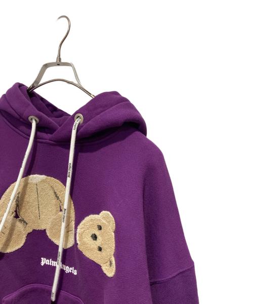 Palm Angels（パーム エンジェルス）Palm Angels (パーム エンジェルス) 21AW BEAR HOODIE パープル サイズ:S 未使用品の古着・服飾アイテム
