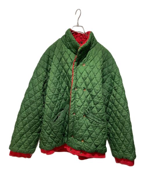 C.P COMPANY（シーピーカンパニー）C.P COMPANY (シーピーカンパニー) 80’s リバーシブルキルティングジャケット グリーン×レッド サイズ:3の古着・服飾アイテム