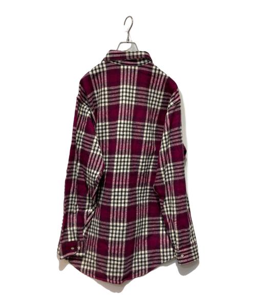 ST JOHN'S BAY（セントジョンズベイ）ST JOHN'S BAY (セントジョンズベイ) ヘビネルシャツ パープル×ホワイト サイズ: LT TALLの古着・服飾アイテム