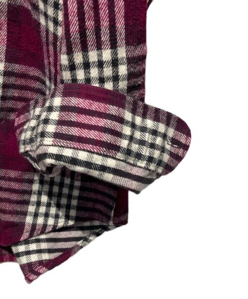 ST JOHN'S BAY（セントジョンズベイ）ST JOHN'S BAY (セントジョンズベイ) ヘビネルシャツ パープル×ホワイト サイズ: LT TALLの古着・服飾アイテム