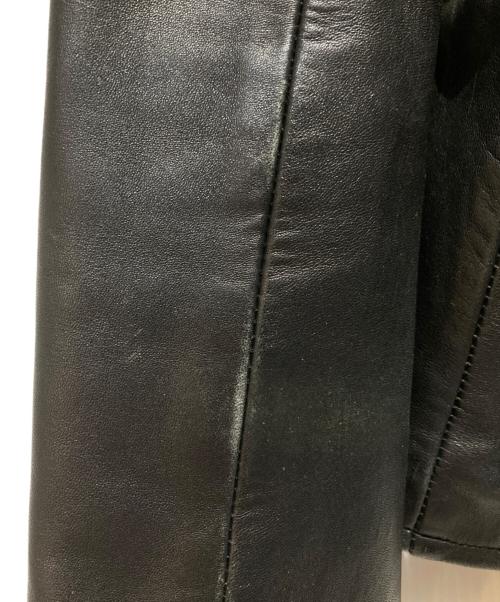 POLO RALPH LAUREN（ポロ・ラルフローレン）POLO RALPH LAUREN (ポロ・ラルフローレン) LAMBSKIN CAFE RACER JACKET ブラック サイズ:Mの古着・服飾アイテム