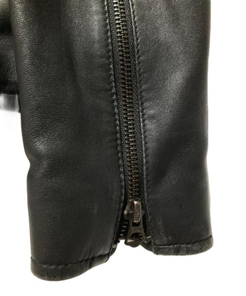 POLO RALPH LAUREN（ポロ・ラルフローレン）POLO RALPH LAUREN (ポロ・ラルフローレン) LAMBSKIN CAFE RACER JACKET ブラック サイズ:Mの古着・服飾アイテム