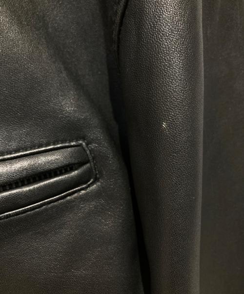 POLO RALPH LAUREN（ポロ・ラルフローレン）POLO RALPH LAUREN (ポロ・ラルフローレン) LAMBSKIN CAFE RACER JACKET ブラック サイズ:Mの古着・服飾アイテム