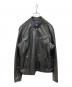 POLO RALPH LAUREN（ポロ・ラルフローレン）の古着「LAMBSKIN CAFE RACER JACKET」｜ブラック