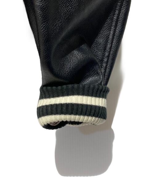 HOUSTON（ヒューストン）HOUSTON (ヒューストン) WILD CATS MELTON AWARD JACKET ブラック サイズ:Mの古着・服飾アイテム