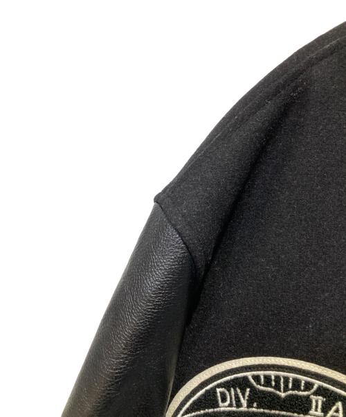 HOUSTON（ヒューストン）HOUSTON (ヒューストン) WILD CATS MELTON AWARD JACKET ブラック サイズ:Mの古着・服飾アイテム